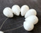 10x14mm White czech glass teardrop beads large briolette drop 6pc