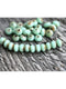 3x5mm Mint green picasso rondelle beads czech glass 40pc
