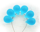 10x14mm Frosted aqua blue czech glass teardrop beads large briolette drop 6pc