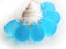 10x14mm Frosted aqua blue czech glass teardrop beads large briolette drop 6pc