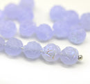 Rose Bud Czech Glass Beads Frosted Lilac