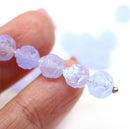 Rose Bud Czech Glass Beads Frosted Lilac