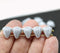 Lotus czech glass beads White Silver: two hole