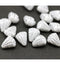 Lotus czech glass beads White Silver: two hole