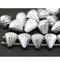 Lotus czech glass beads White Silver luster: two hole