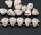 Lotus czech glass beads White Copper: two hole