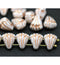 Lotus czech glass beads White Copper: two hole