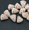 Lotus czech glass beads White Copper: two hole