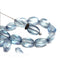 9x6mm Montana Blue oval twisted oval glass beads, 30pc