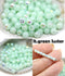 3mm Light green beads Czech glass small druk spacers, 8g