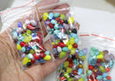 20g Glass drop beads mix czech teardrops