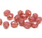 8x6mm Opal pink cathedral fire polished beads golden edges - 15Pc