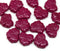 11x13mm Dark red maple czech glass leaf beads, 15pc