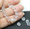 6mm Crystal clear cathedral Czech glass beads - 20Pc