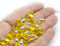 40pc Bright yellow transparent czech glass teardrop beads AB finish - 6x9mm