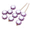 9mm White flower czech glass flat daisy beads for jewelry designs