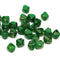 6mm Dark green bicone beads with luster Czech glass beads 30Pc