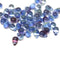 Blue purple small czech glass drop beads for jewelry making craft