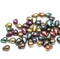 Metallic small czech glass drop beads mix for jewelry making craft