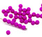 4mm Neon purple czech glass round druk beads spacers, 50pc
