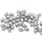 Silver small czech glass drop beads for jewelry making craft