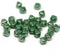 6mm Mixed clear green bicone beads with luster Czech glass beads
