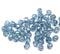4mm Montana blue Czech glass beads, fire polished round faceted spacers, 50Pc