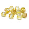 8mm Light yellow cathedral Czech glass fire polished beads DIY jewelry