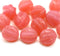 12mm Opal pink melon czech glass beads, 6pc