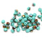 4mm Turquoise Czech glass beads with luster, 50Pc