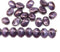 6x8mm Dark purple petal drop beads Czech glass flower petals, 25pc