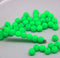 4mm Neon dark green czech glass round druk beads spacers, 50pc