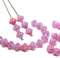 6mm Mixed pink fancy small bicone beads 50pc