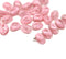 6x8mm Pink petal drop beads Czech glass flower petals, 30pc