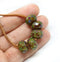 13x8mm Rustic picasso Large hole beads European charm czech glass 5Pc