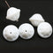 Large white fancy bicone Czech glass pressed beads for jewelry making