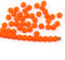 3mm Neon orange czech glass round druk beads spacers, 50pc