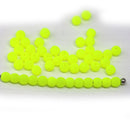 3mm Neon yellow czech glass round druk beads spacers, 50pc