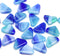 12x9mm Blue triangle beads Czech glass, 25Pc