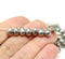 5x7mm Dark silver teardrop beads Czech glass drops, 50pc