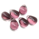 10x14mm Purple czech glass teardrops briolettes raindrop, 6pc