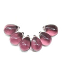 10x14mm Purple czech glass teardrops briolettes raindrop, 6pc
