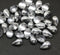 6x9mm Clear silver teardrops, Czech Glass drop beads, 40pc