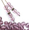 6mm Transparent purple round druk czech glass beads, 40Pc