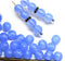 6mm Opal blue round druk czech glass beads, 40Pc
