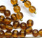 6mm Transparent brown round druk czech glass beads, 40Pc