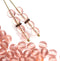6mm Light peachy pink round druk czech glass beads, 40Pc