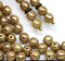 6mm Golden crackle round druk czech glass beads, 40Pc