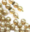 6mm Gold crackle round druk czech glass beads, 40Pc