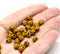 1.5mm hole Ocher yellow 6mm melon shape beads - 30pc